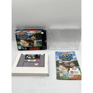 Super Nintendo SNES - Bass Masters Classic - Complete w/ Protector